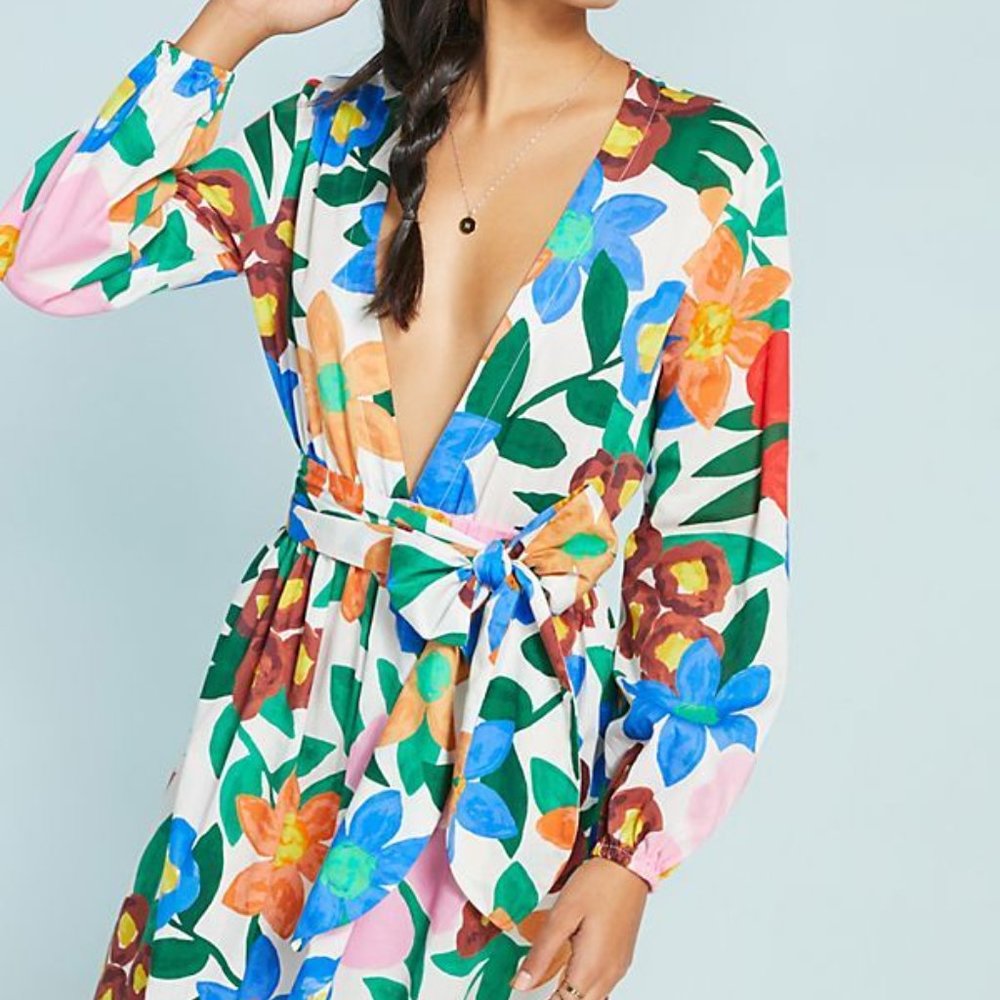SOLD Mara Hoffman LUNA Floral V Neck Maxi Dress - Picture 6 of 8